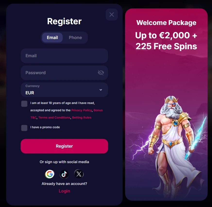 NV Casino registrace Česko – vytvoření nového hráčského účtu